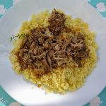 pulled pork and beef with cous cous