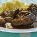 chicken liver stew with cous cous