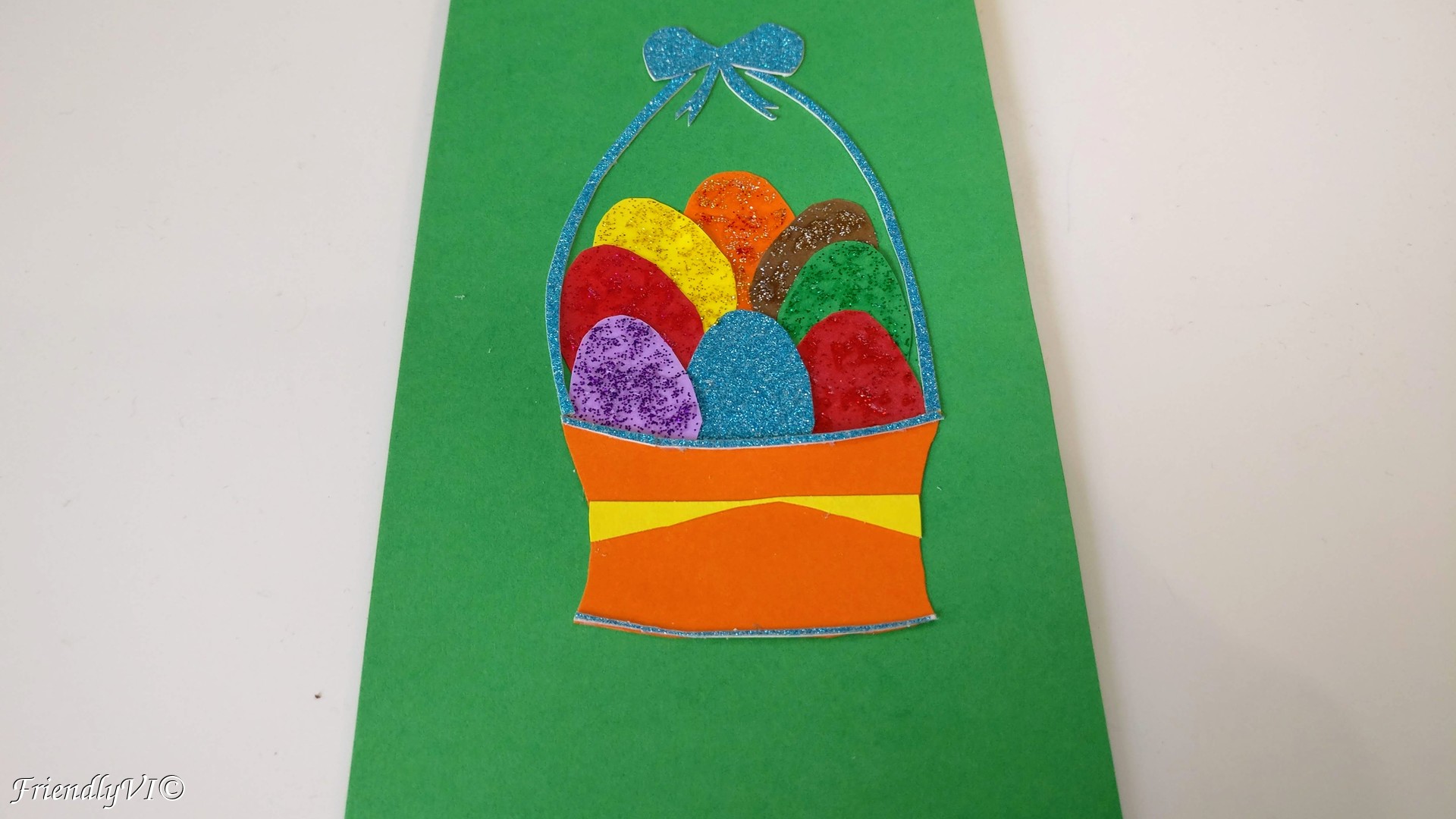 easter card egg basket