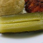 pickled cucumber with schnitzel