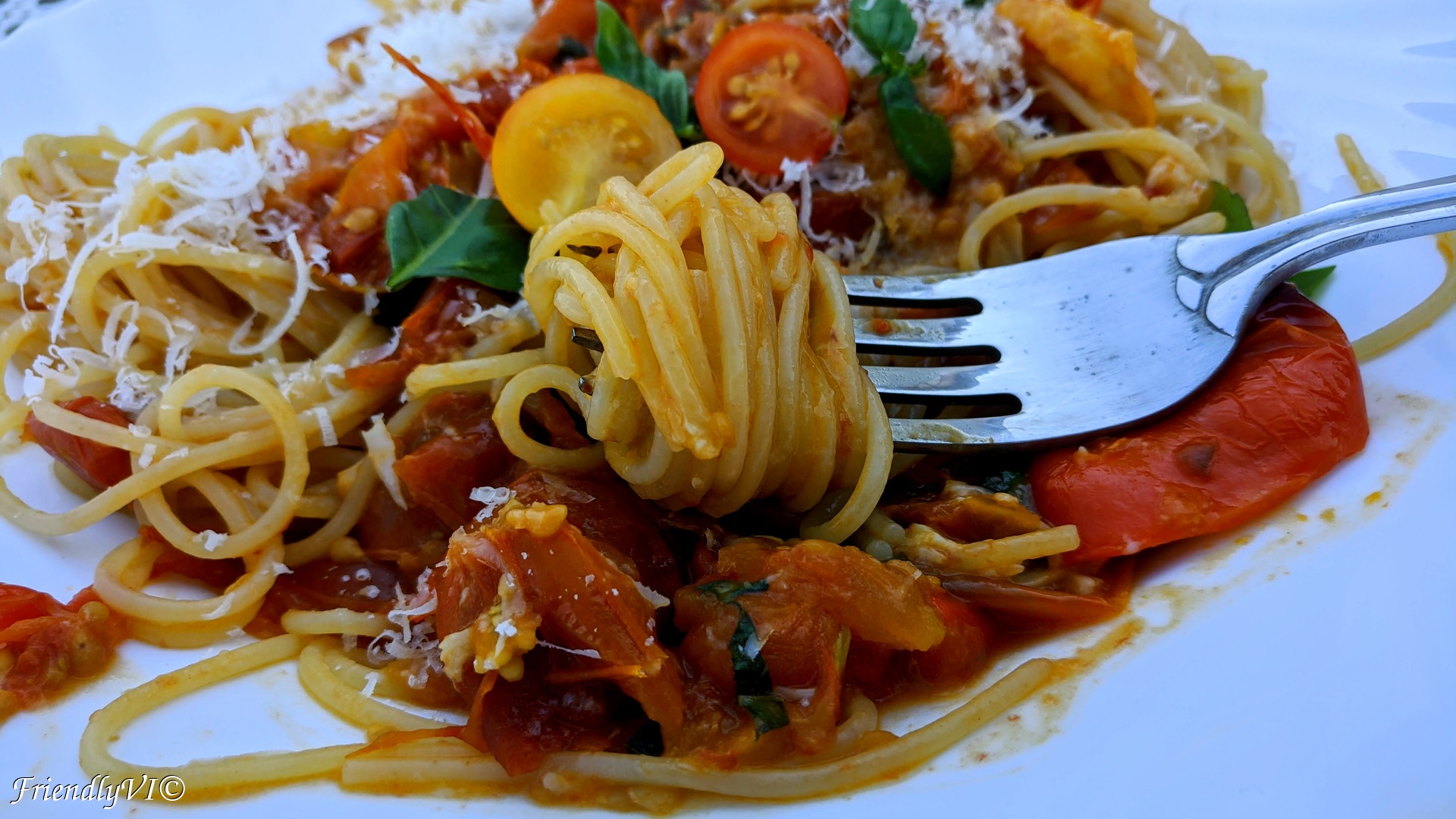 baked tomatoes pasta